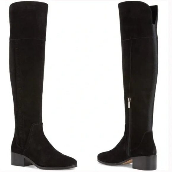 New VINCE CAMUTO Kochelda Over the Knee Boots black Suede SZ 6 MSRP $239 - Picture 1 of 6